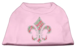 Holiday Fleur de lis Rhinestone Shirts Light Pink XL (16)