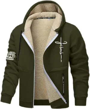 Hoodies for Men Heavyweight Fleece Lined Hoodie Thick Winter Pullover Warm Hooded Sweatshirt Thermal Windproof Jacket