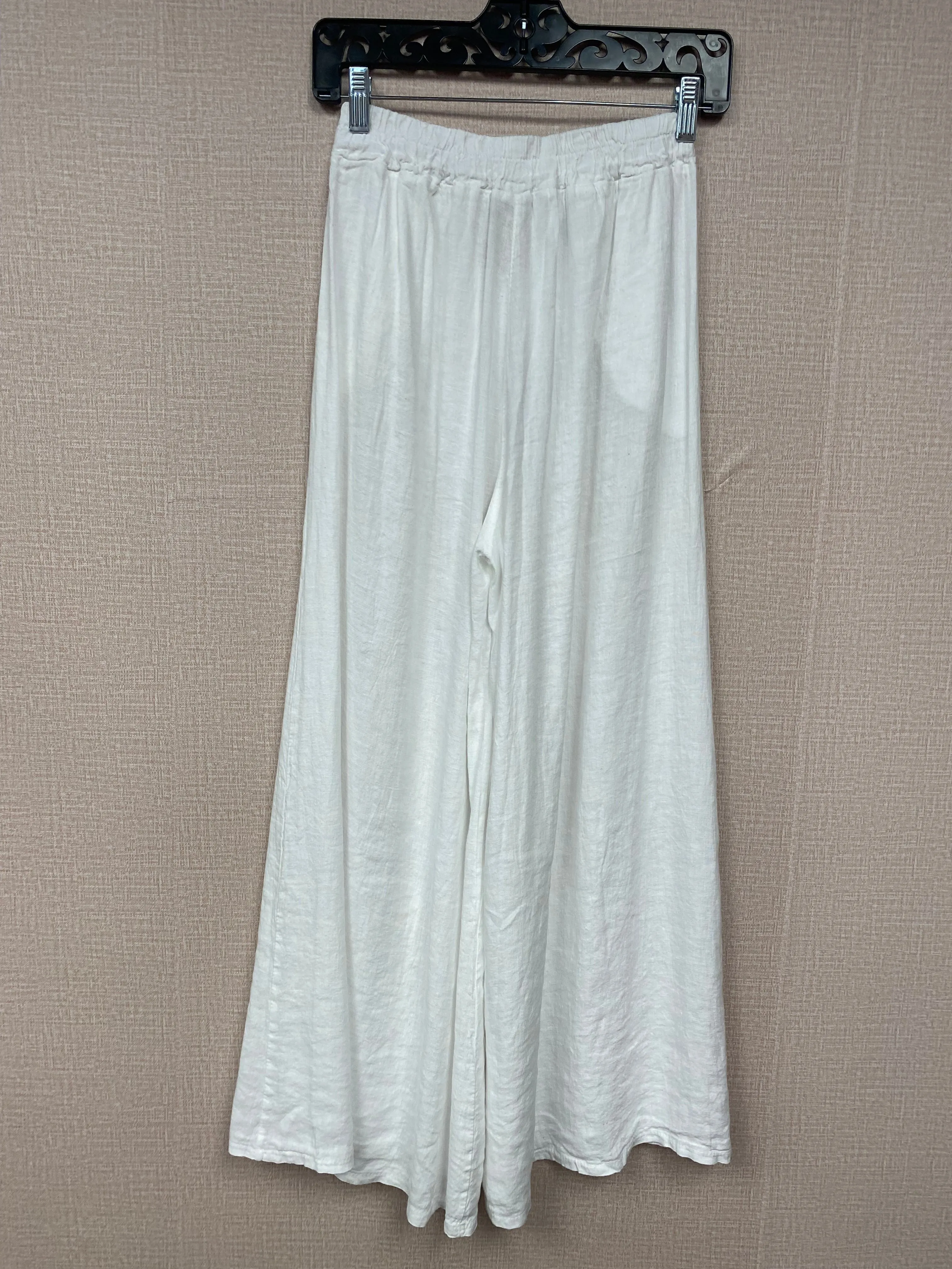 Italian linen Button Down Wide Leg Pants. 18861