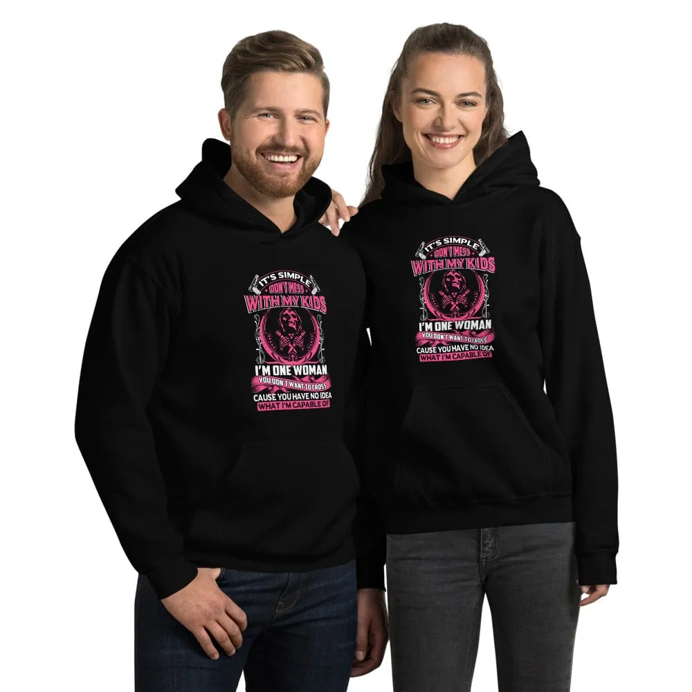It's Simple Don't Mess With My Kids - Skull Hoodie - up to 5XL