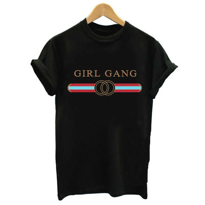 Letter Print Short Sleeves Loose T-shirt