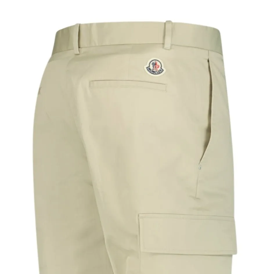 Logo Cargo Trousers Beige