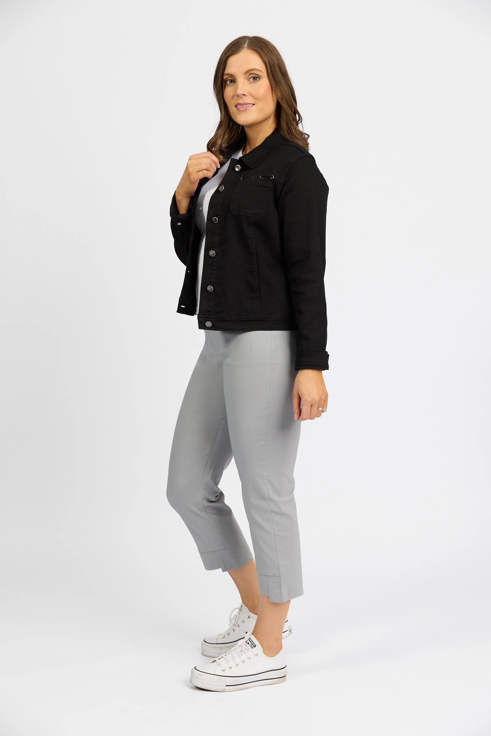 Macjays - Roam Crop Faille pant -  Silver - M6515