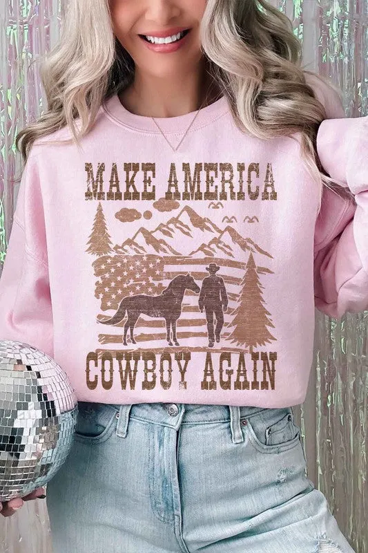 Make America Cowboy Again {oversized sweatshirt}