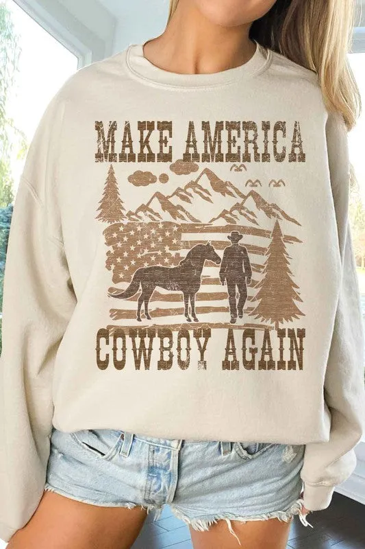 Make America Cowboy Again {oversized sweatshirt}