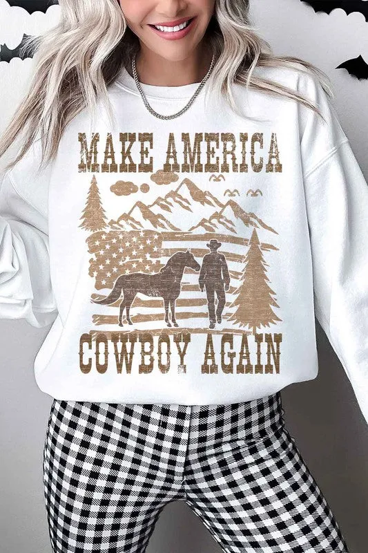 Make America Cowboy Again {oversized sweatshirt}
