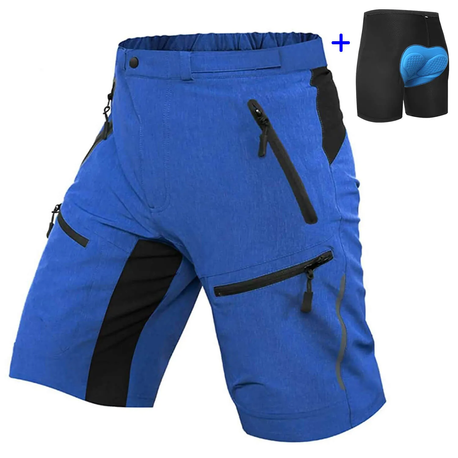 Men's Baggy Mountain Bike Shorts With Padding 02