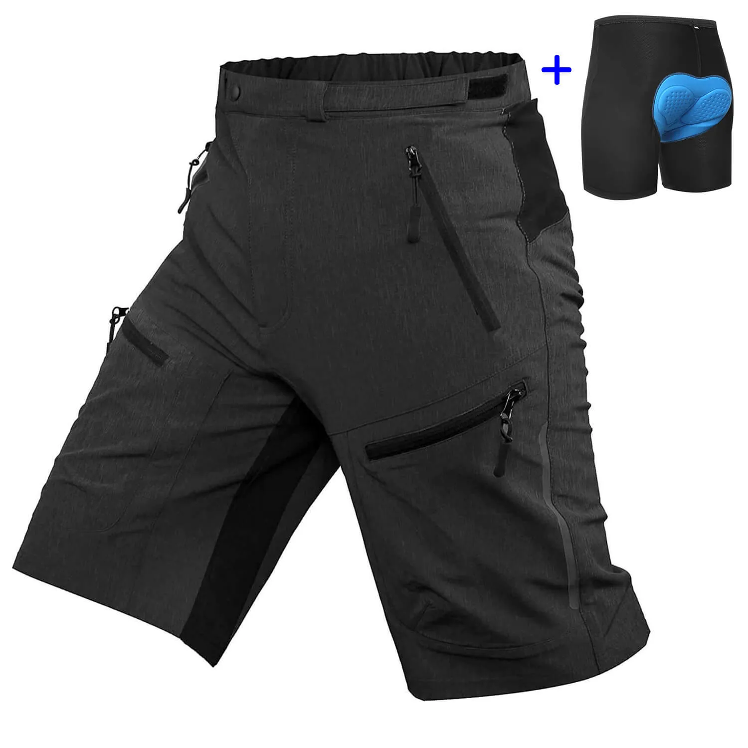 Men's Baggy Mountain Bike Shorts With Padding 02