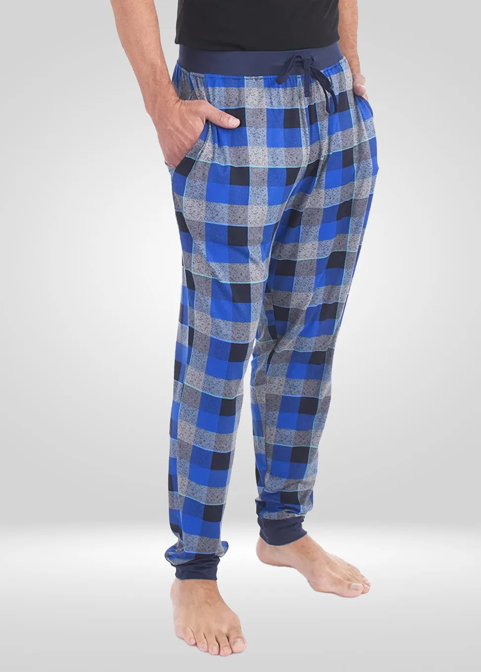Mens Cobalt Pajama - Knit Jogger