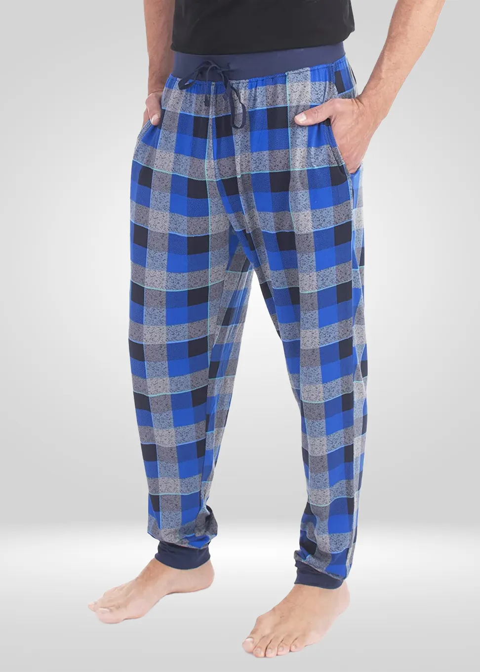Mens Cobalt Pajama - Knit Jogger