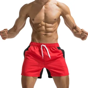 Men's Quick Dry Drawstring Board Shorts - Stitching Design