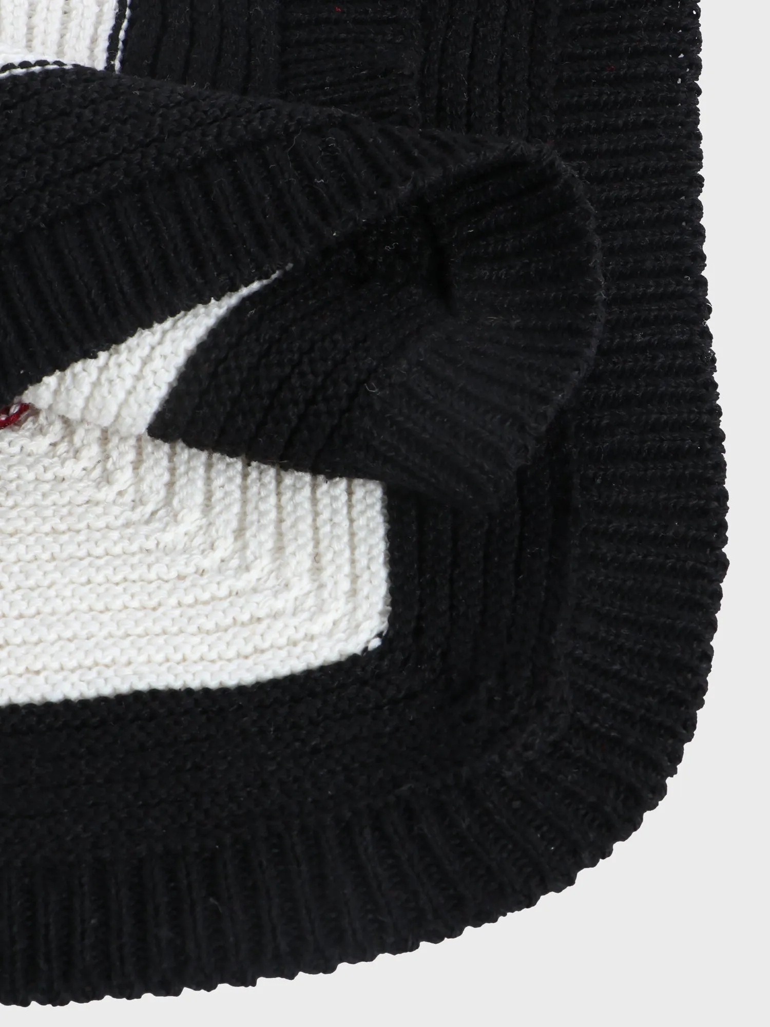 Midsize Roundneck Loose Colorblock Knit Sweater