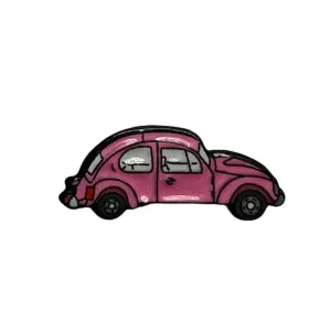 Mini Pink Coche Enamel Pin