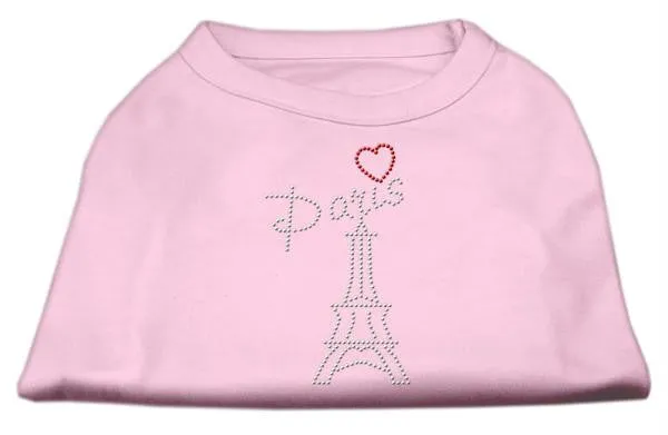 Paris Rhinestone Shirts Light Pink L (14)