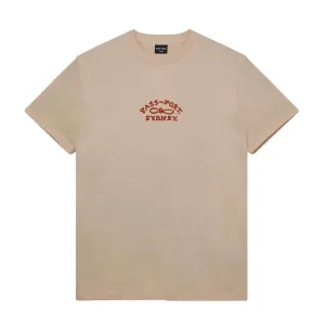 Pass~Port Moniker Organic Embroidery Tee - Sand
