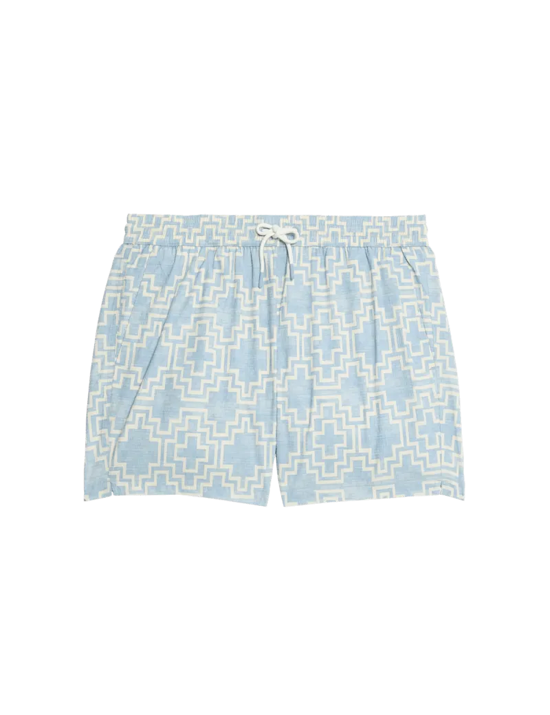 Quick Dry Geo Textured Swim Shorts