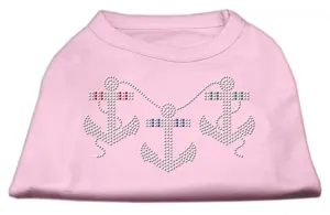Rhinestone Anchors Shirts Light Pink XS (8)