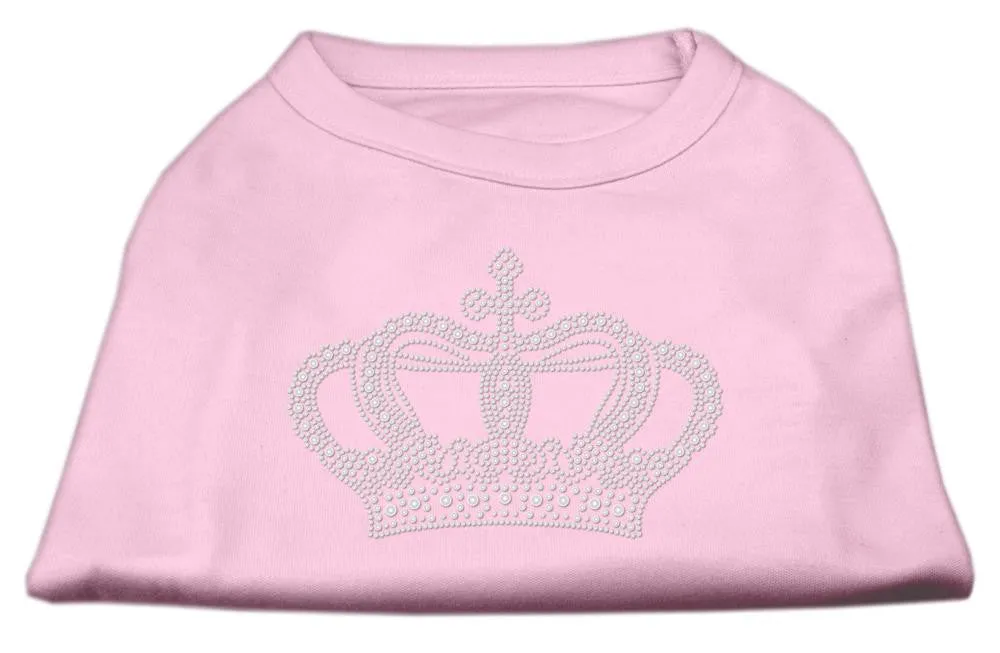 Rhinestone Crown Shirts Light Pink XL (16