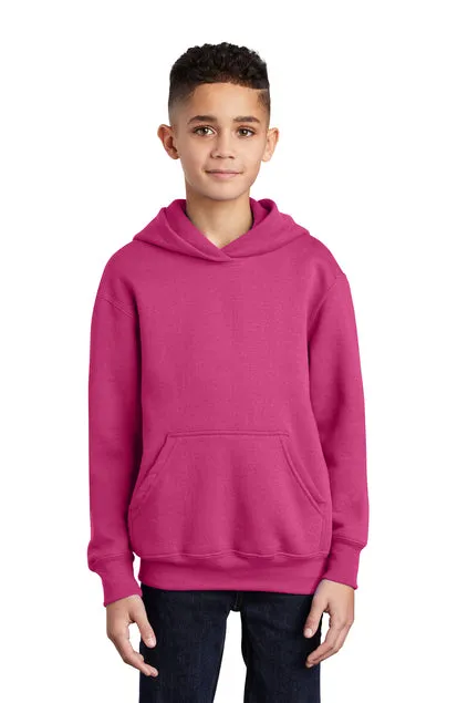 SCREEN PRINTED - PC90YH - Port & Company® Youth Core Fleece Pullover Hooded Sweatshirt