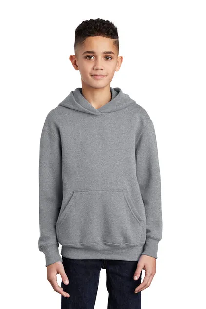 SCREEN PRINTED - PC90YH - Port & Company® Youth Core Fleece Pullover Hooded Sweatshirt