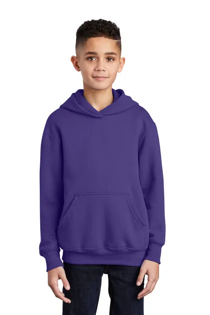 SCREEN PRINTED - PC90YH - Port & Company® Youth Core Fleece Pullover Hooded Sweatshirt