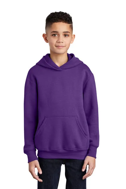 SCREEN PRINTED - PC90YH - Port & Company® Youth Core Fleece Pullover Hooded Sweatshirt