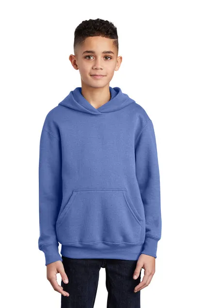 SCREEN PRINTED - PC90YH - Port & Company® Youth Core Fleece Pullover Hooded Sweatshirt