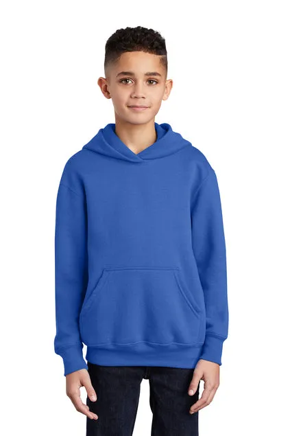 SCREEN PRINTED - PC90YH - Port & Company® Youth Core Fleece Pullover Hooded Sweatshirt