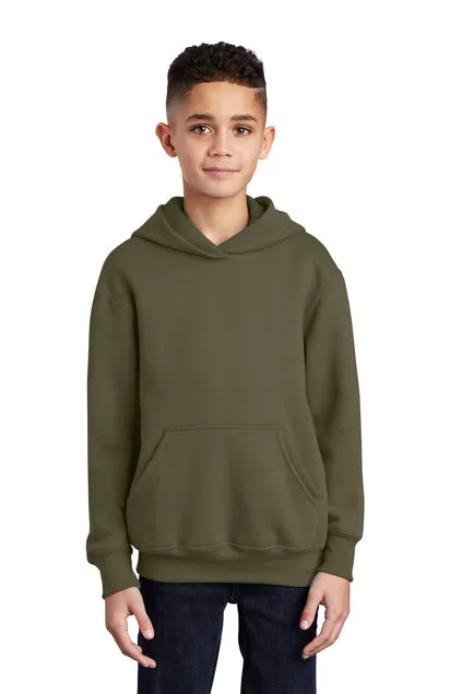 SCREEN PRINTED - PC90YH - Port & Company® Youth Core Fleece Pullover Hooded Sweatshirt