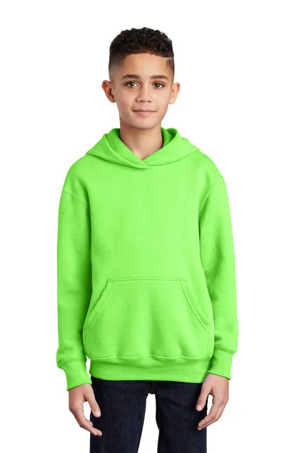 SCREEN PRINTED - PC90YH - Port & Company® Youth Core Fleece Pullover Hooded Sweatshirt