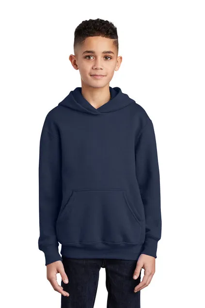 SCREEN PRINTED - PC90YH - Port & Company® Youth Core Fleece Pullover Hooded Sweatshirt