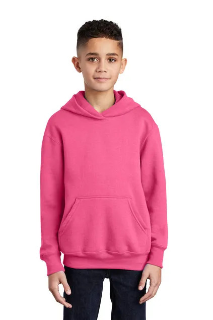 SCREEN PRINTED - PC90YH - Port & Company® Youth Core Fleece Pullover Hooded Sweatshirt