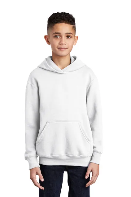 SCREEN PRINTED - PC90YH - Port & Company® Youth Core Fleece Pullover Hooded Sweatshirt