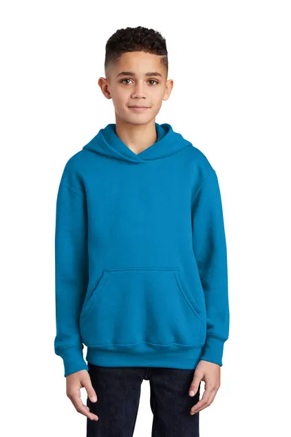 SCREEN PRINTED - PC90YH - Port & Company® Youth Core Fleece Pullover Hooded Sweatshirt