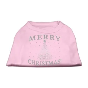 Shimmer Christmas Tree Pet Shirt Light Pink XXL (18)