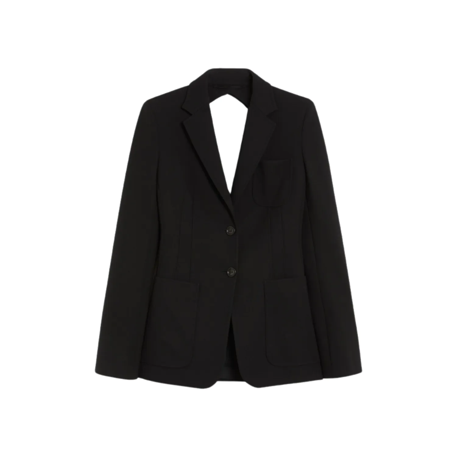 Slim-fit compact jersey blazer
