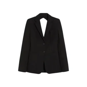 Slim-fit compact jersey blazer