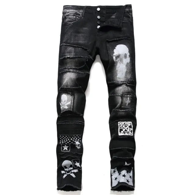 Streetwear Comfortable Men's Designer Denim Pants