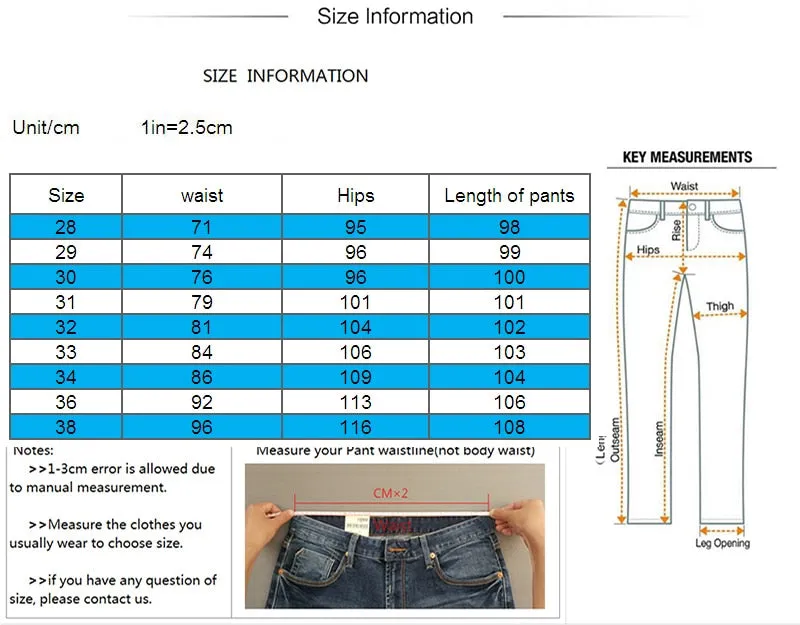 Streetwear Comfortable Men's Designer Denim Pants