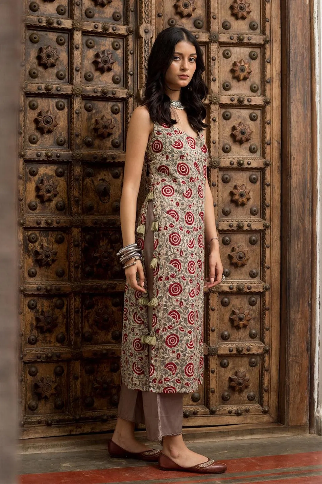 SUDHAYA BRICK-RED KURTA SET