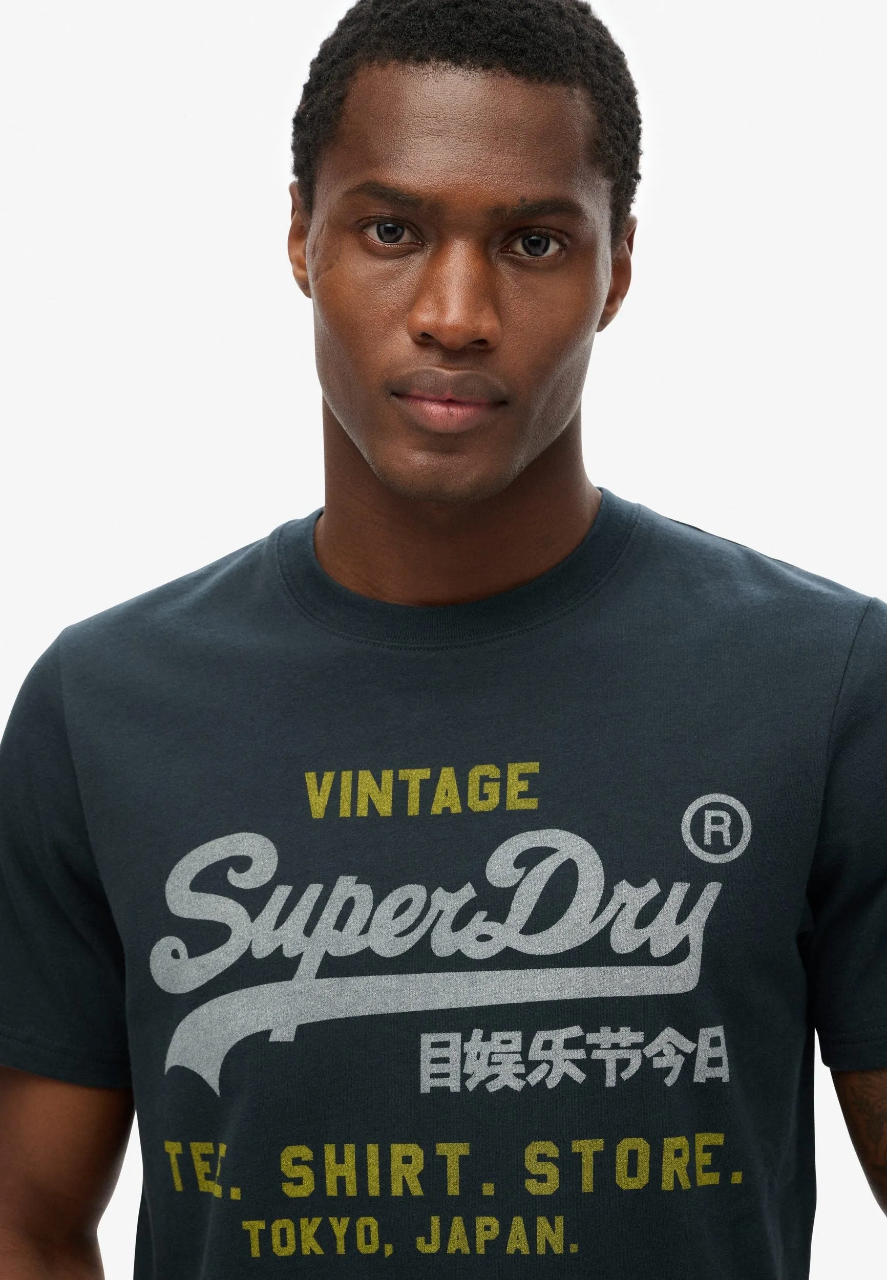Superdry Vintage Logo Heritage Relaxed T-Shirt - Eclipse Navy