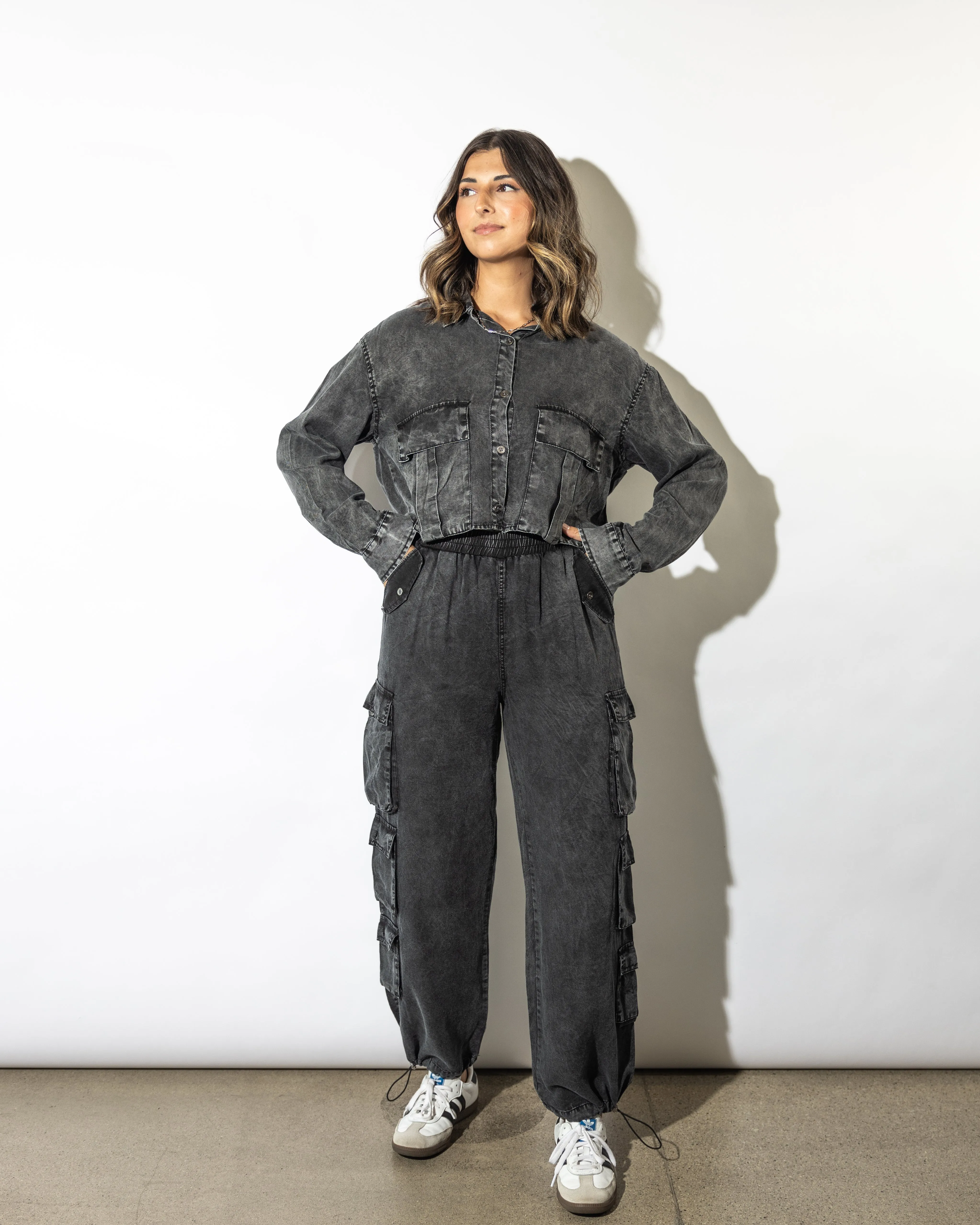 Teddi Washed Cargo Pants