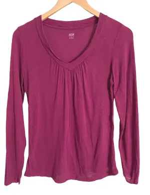 Warm Autumn Plum V-Neck Tee