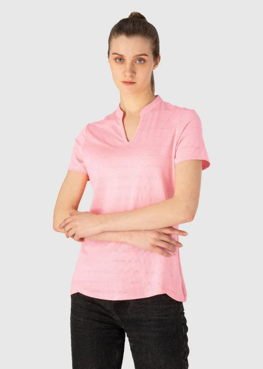Women's Lightweight V-Neck Short Sleeve Polo Shirts