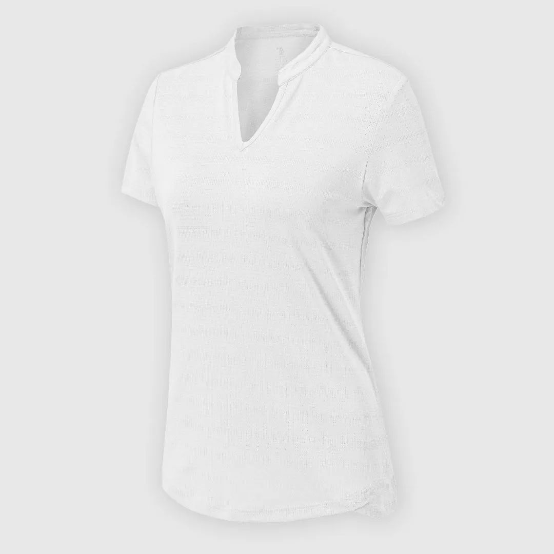Women's Lightweight V-Neck Short Sleeve Polo Shirts