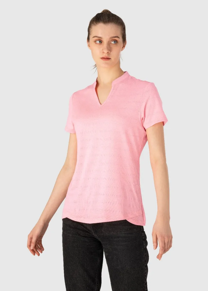 Women's Lightweight V-Neck Short Sleeve Polo Shirts