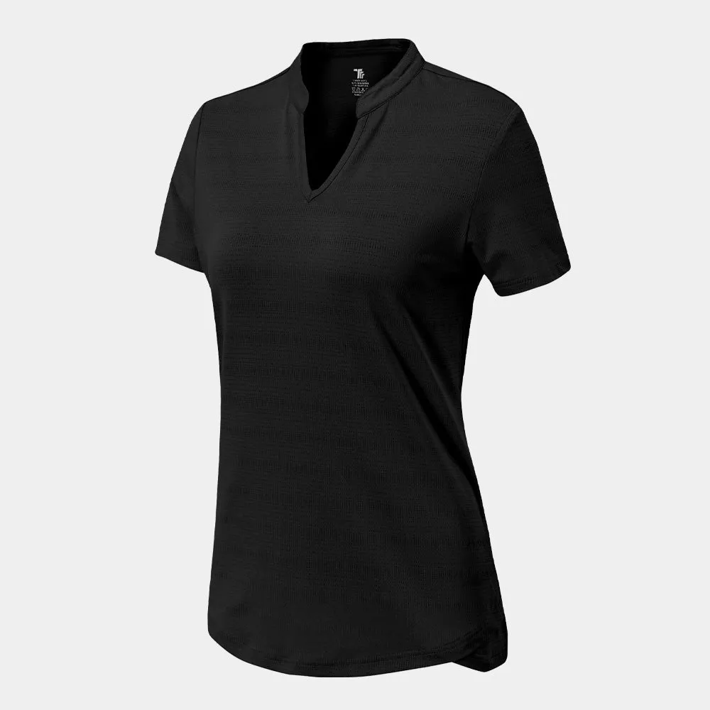 Women's Lightweight V-Neck Short Sleeve Polo Shirts