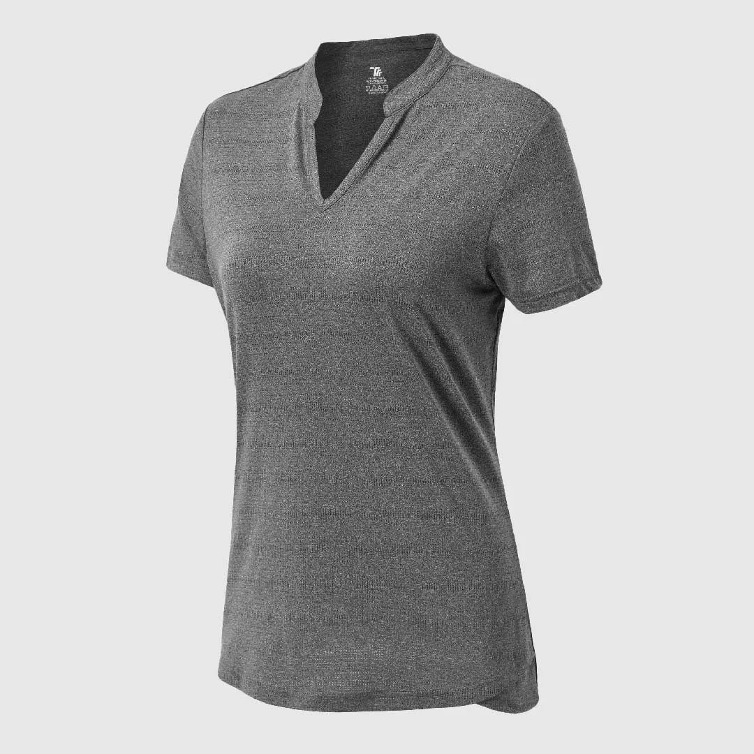 Women's Lightweight V-Neck Short Sleeve Polo Shirts