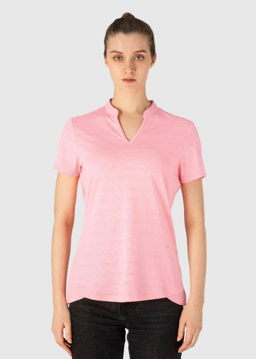 Women's Lightweight V-Neck Short Sleeve Polo Shirts