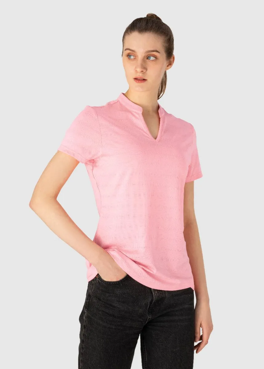 Women's Lightweight V-Neck Short Sleeve Polo Shirts